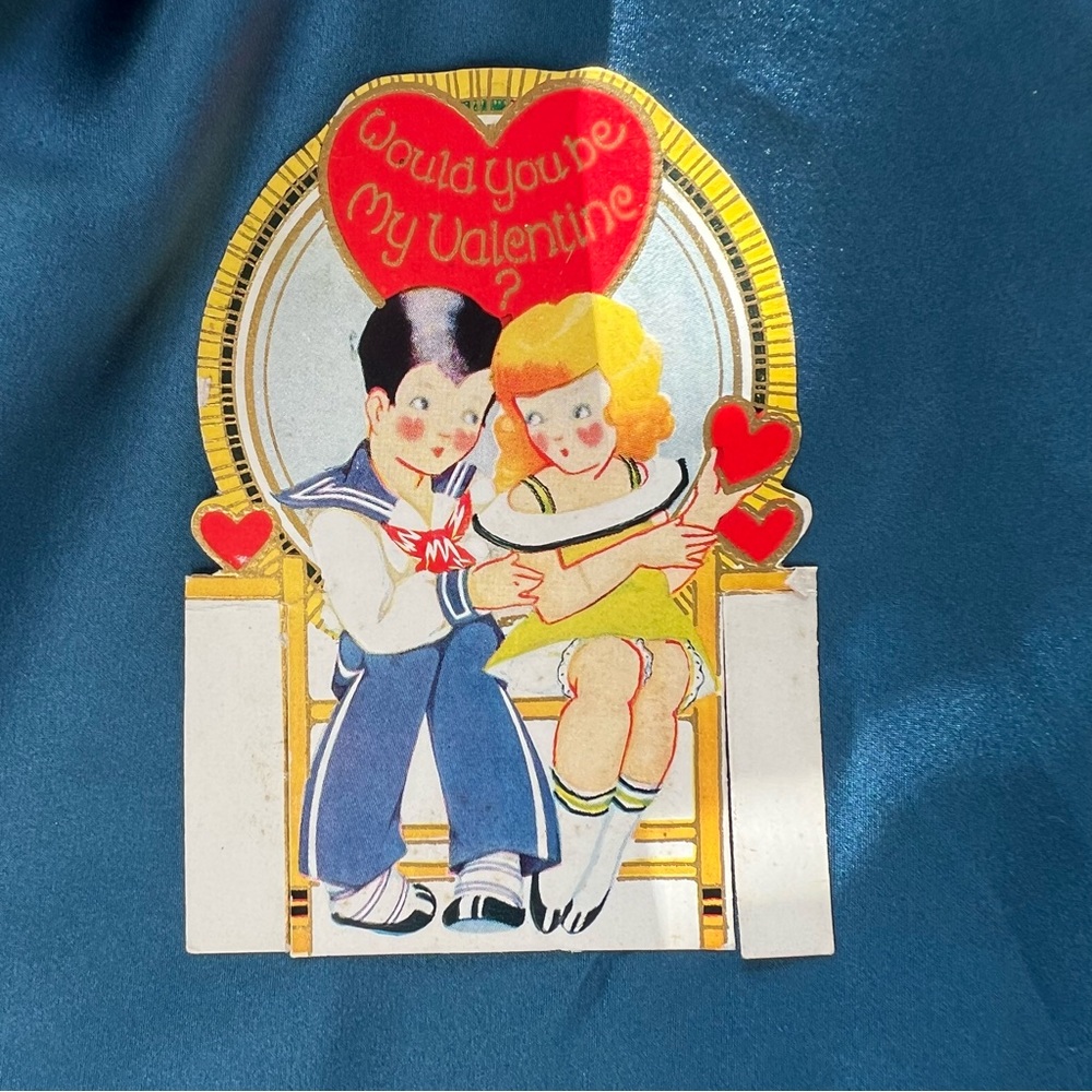 Vintage 1920’s Would You Be My Valentine?' Paper Die-Cut